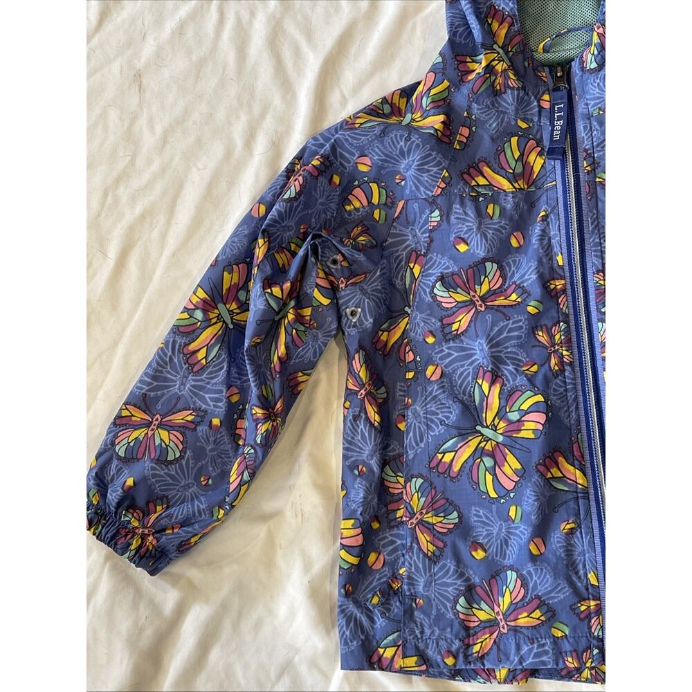 Lands End Butterfly Jacket Hoodie Girls 4T Nylon Lined Youth Kids Windbreaker - Picture 4 of 15